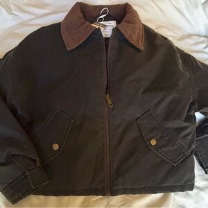 Kids Brown Aviator Jacket